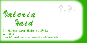 valeria haid business card